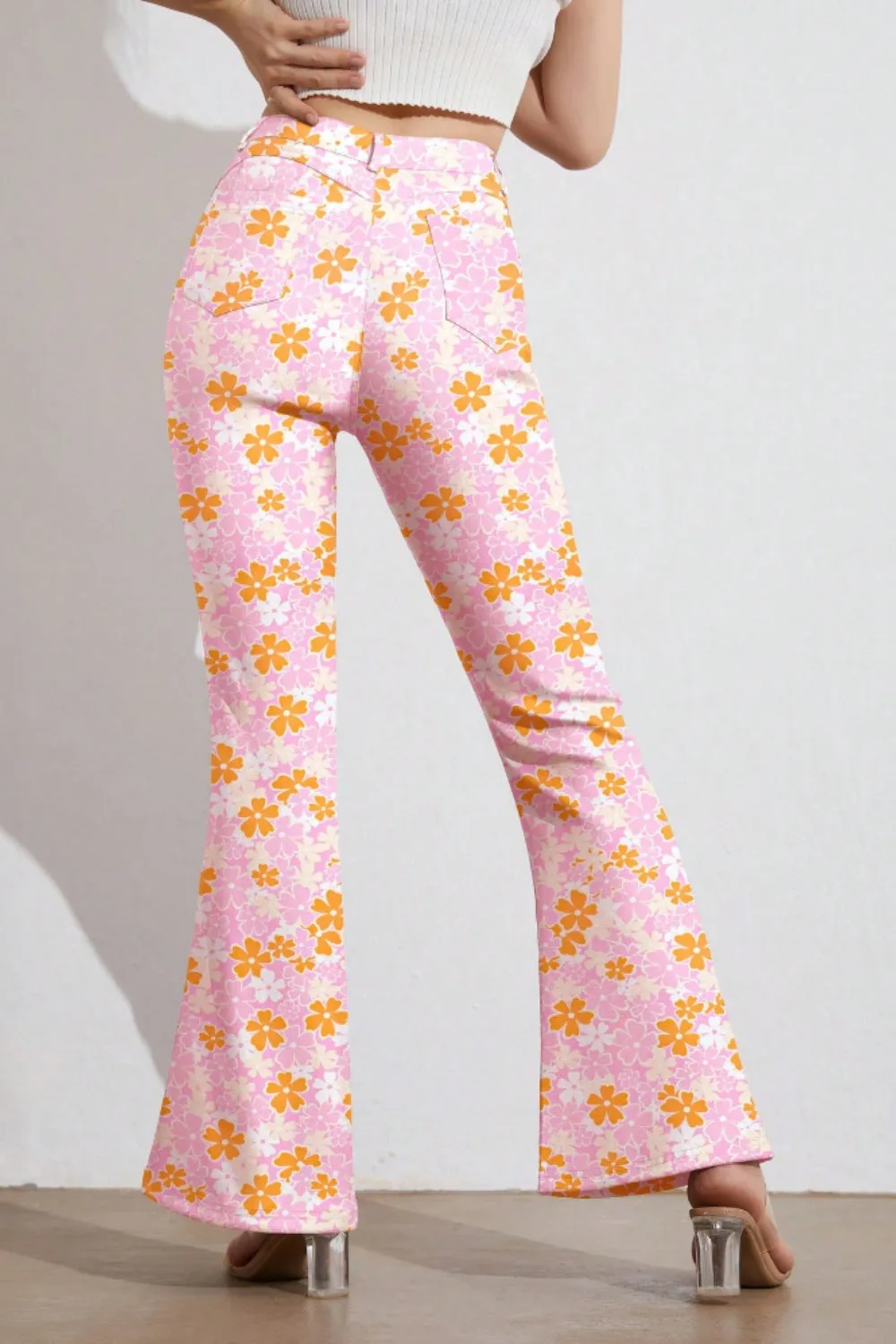 Printed High Waist Flare Pants with Pockets sold by Charming Charlie product image thumbnail 2