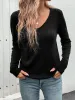 V-Neck Long Sleeve Knit Top sold by Charming Charlie