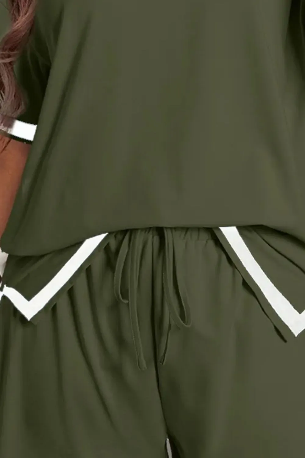Round Neck Half Sleeve Top and Shorts Set sold by Charming Charlie product image thumbnail 3