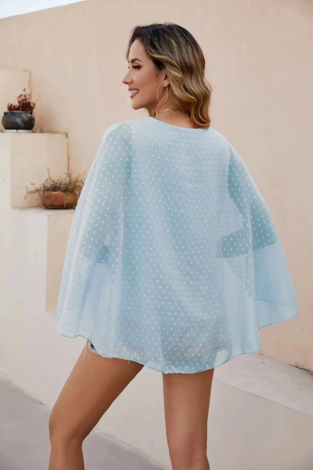 Swiss Dot Round Neck Blouse sold by Charming Charlie product image thumbnail 2