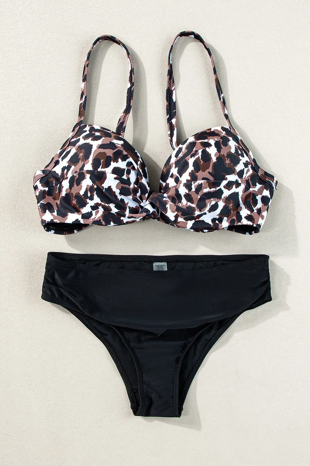 Leopard Sweetheart Neck Bikini Set sold by Charming Charlie product image thumbnail 2