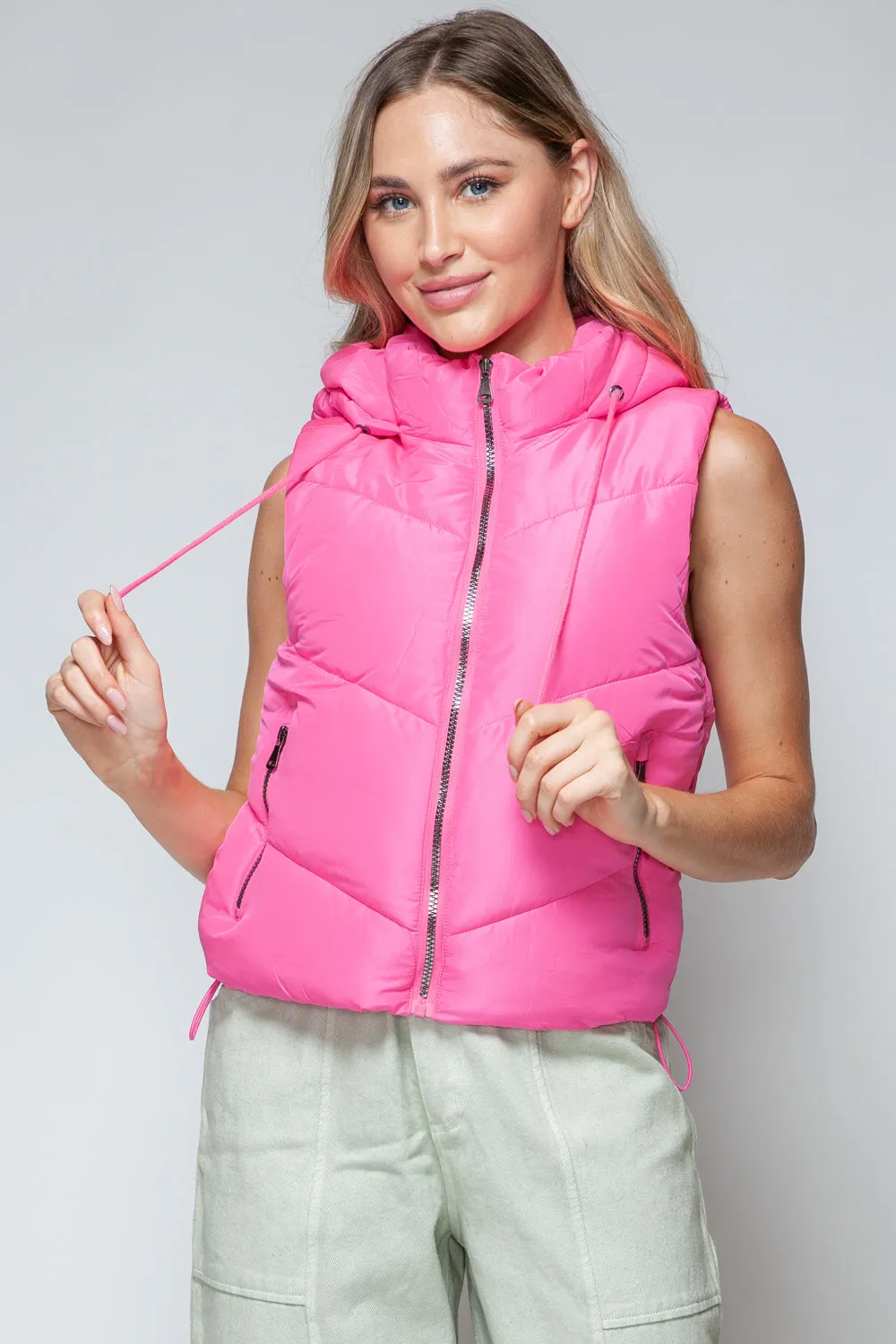 Snobbish Zip Up Quilted Hooded Vest sold by Charming Charlie