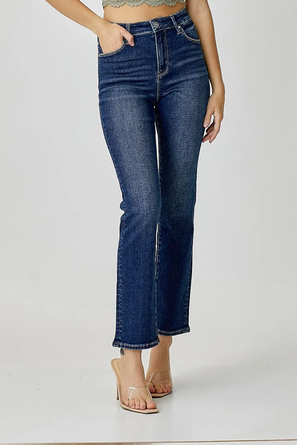 RISEN Full Size High Waist Straight Jeans sold by Charming Charlie product image thumbnail 4