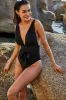 Tied Plunge Sleeveless One-Piece Swimwear sold by Charming Charlie