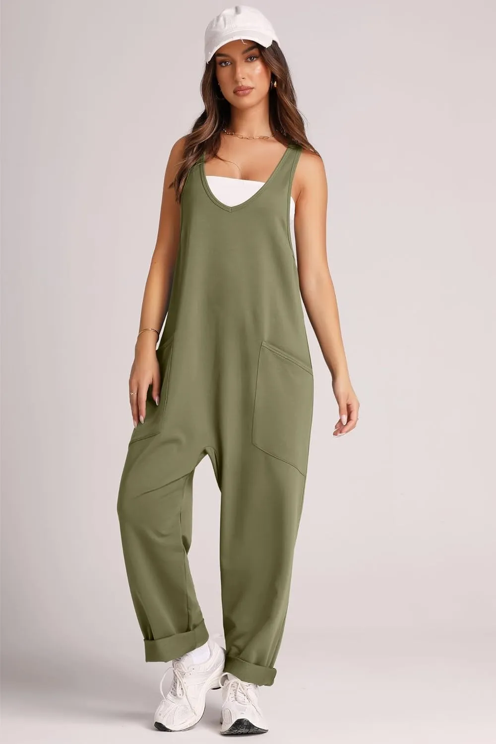 Wide Strap Jumpsuit with Pockets sold by Charming Charlie product image thumbnail 3