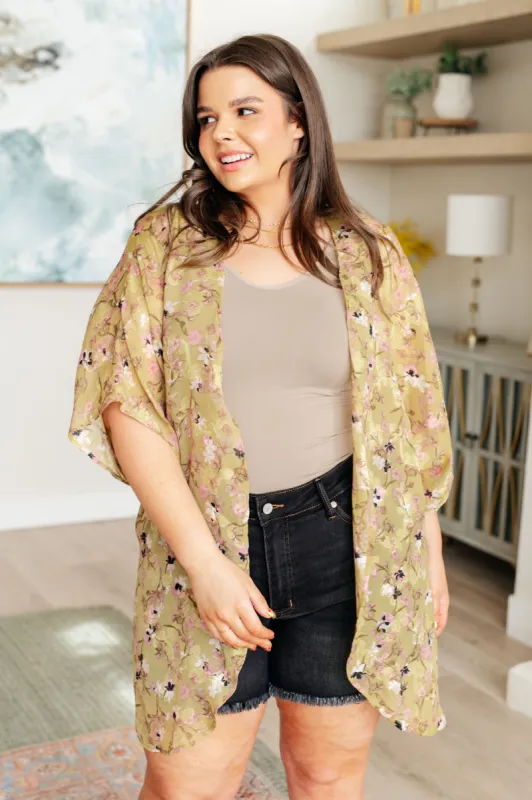 Go Anywhere Floral Kimono sold by Charming Charlie