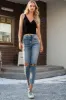 BAYEAS High Waist Distressed Washed Cropped Mom Jeans sold by Charming Charlie