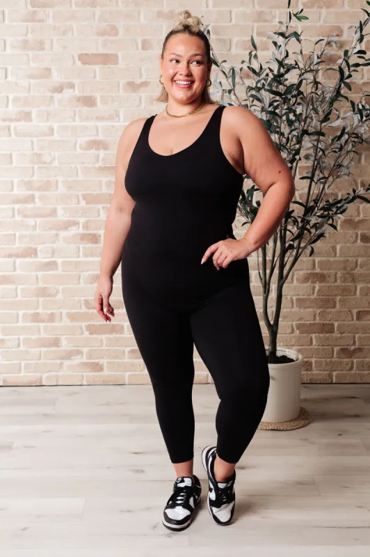 Way to Push Active Bodysuit in Black sold by Charming Charlie