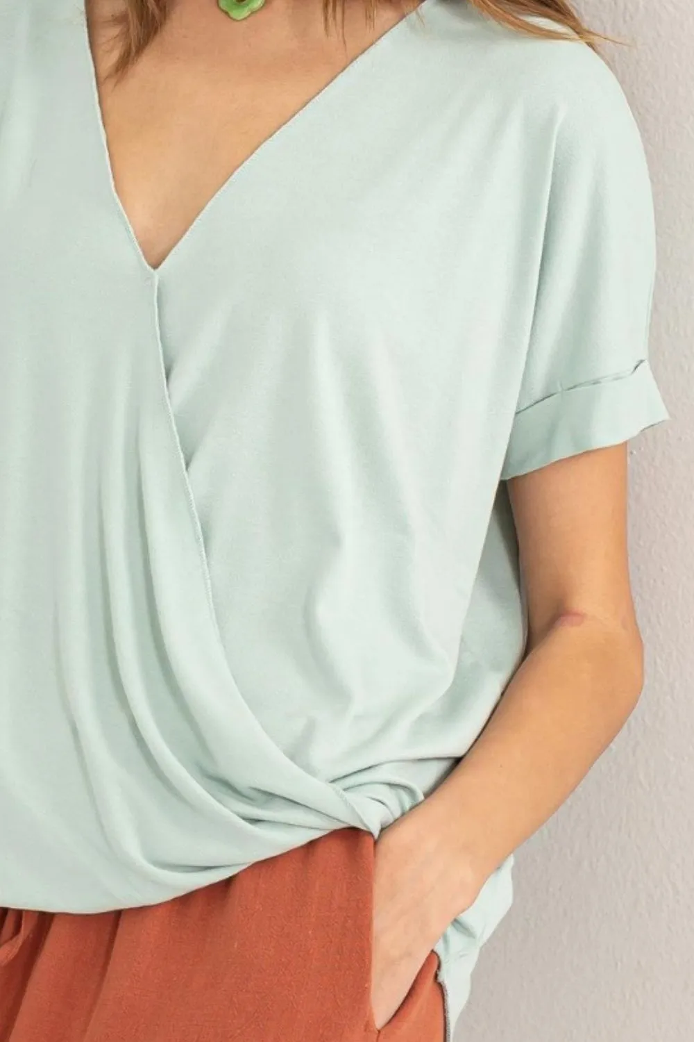 HYFVE Short Sleeve Surplice Top sold by Charming Charlie product image thumbnail 3