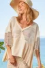 POL V-Neck Crochet Patch Knit Top sold by Charming Charlie