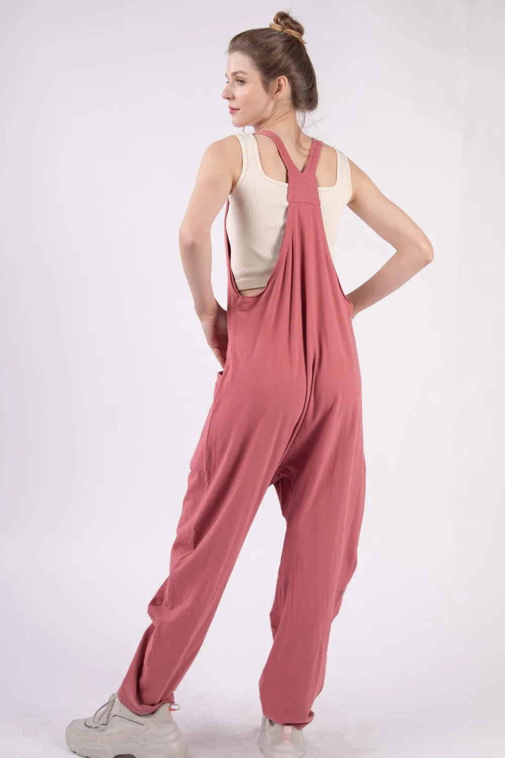 VERY J Plunge Sleeveless Jumpsuit with Pockets sold by Charming Charlie product image thumbnail 2