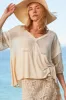 POL V-Neck Crochet Patch Knit Top sold by Charming Charlie