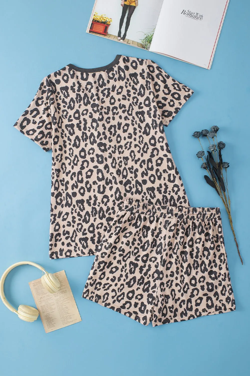 Leopard V-Neck Top and Shorts Set sold by Charming Charlie product image thumbnail 3