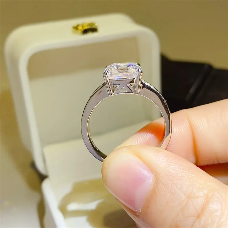 3 Carat Moissanite 925 Sterling Silver Square Shape Ring sold by Charming Charlie product image thumbnail 5