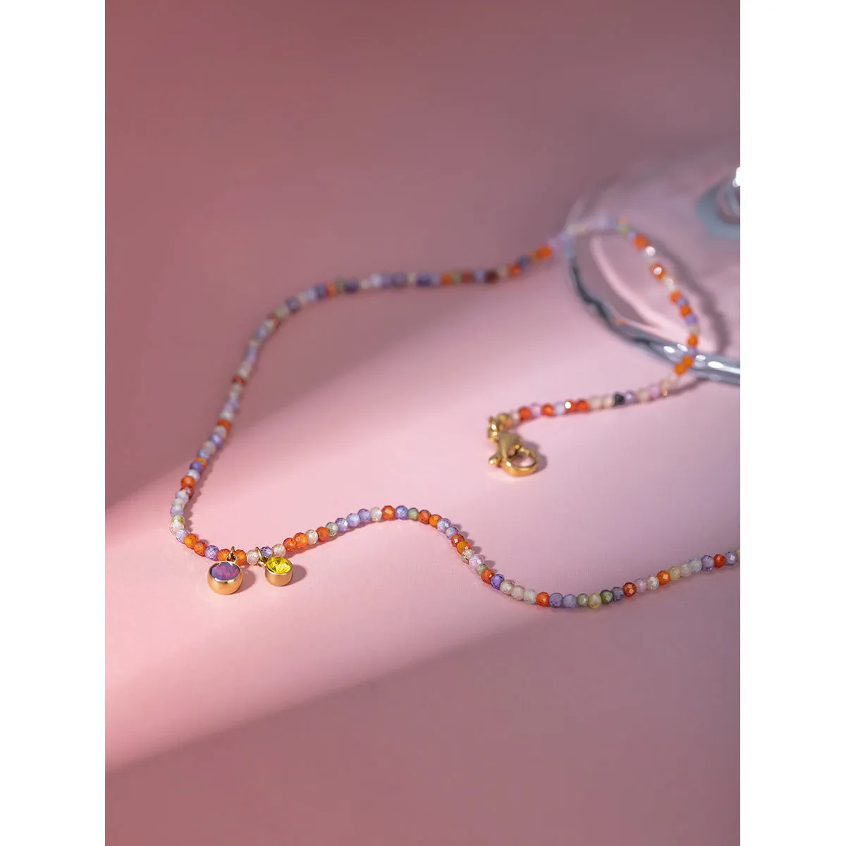 Stainless Steel Glass Stone Necklace sold by Charming Charlie product image thumbnail 5