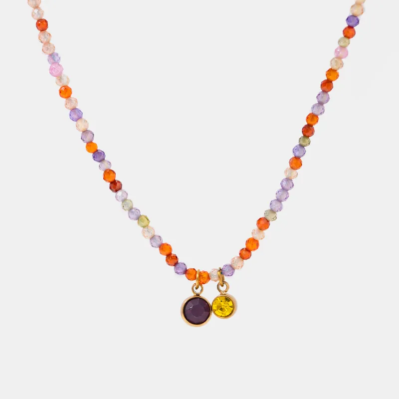 Stainless Steel Glass Stone Necklace sold by Charming Charlie