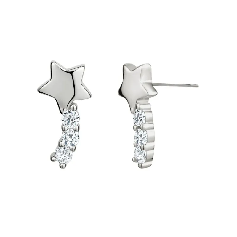 GL Creations- Sterling Silver Shooting Star CZ Earrings sold by Charming Charlie