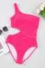 Cutout Single Shoulder One-Piece Swimwear sold by Charming Charlie