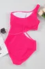Cutout Single Shoulder One-Piece Swimwear sold by Charming Charlie