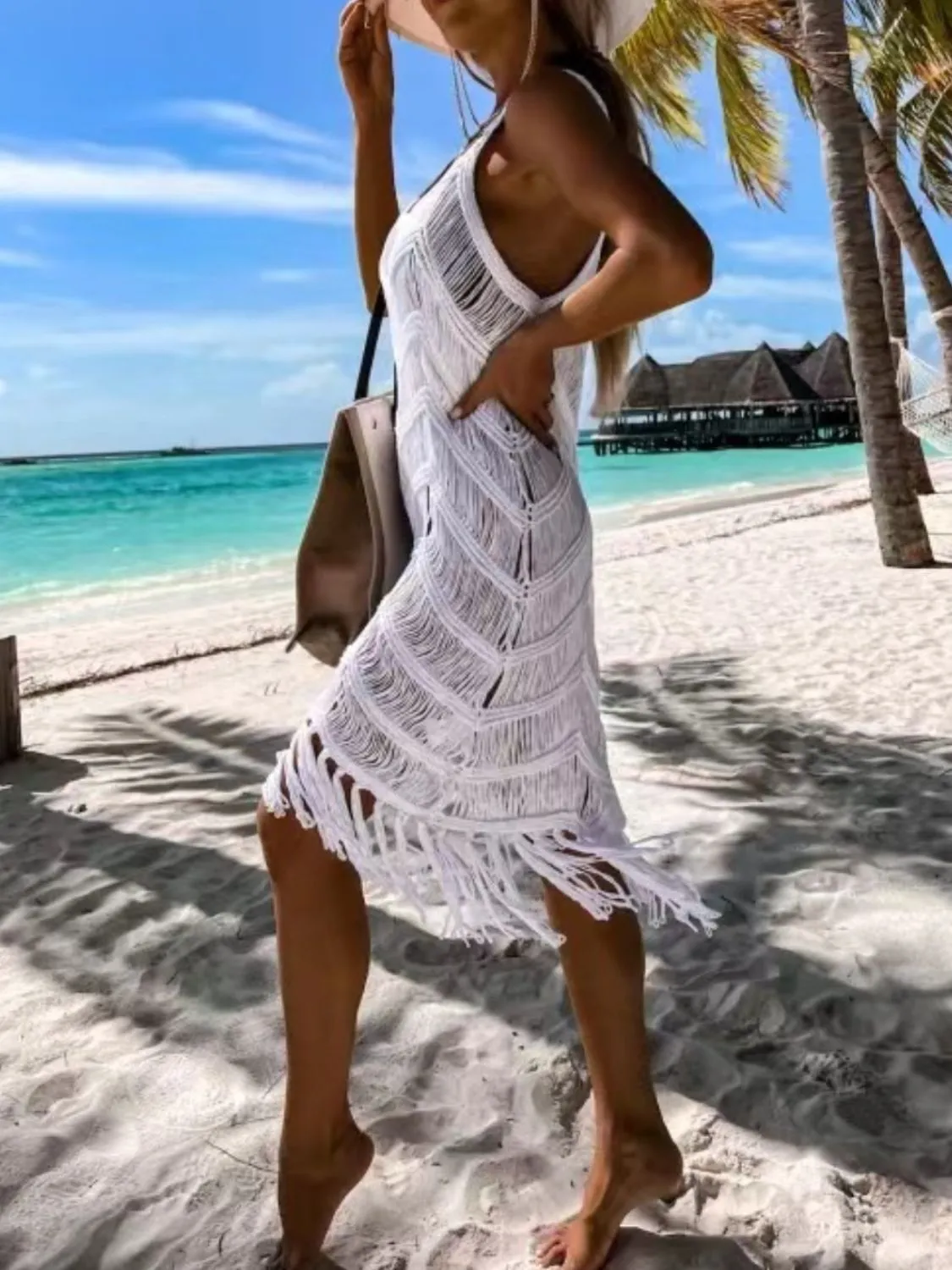 Fringe Scoop Neck Cover-Up sold by Charming Charlie product image thumbnail 4