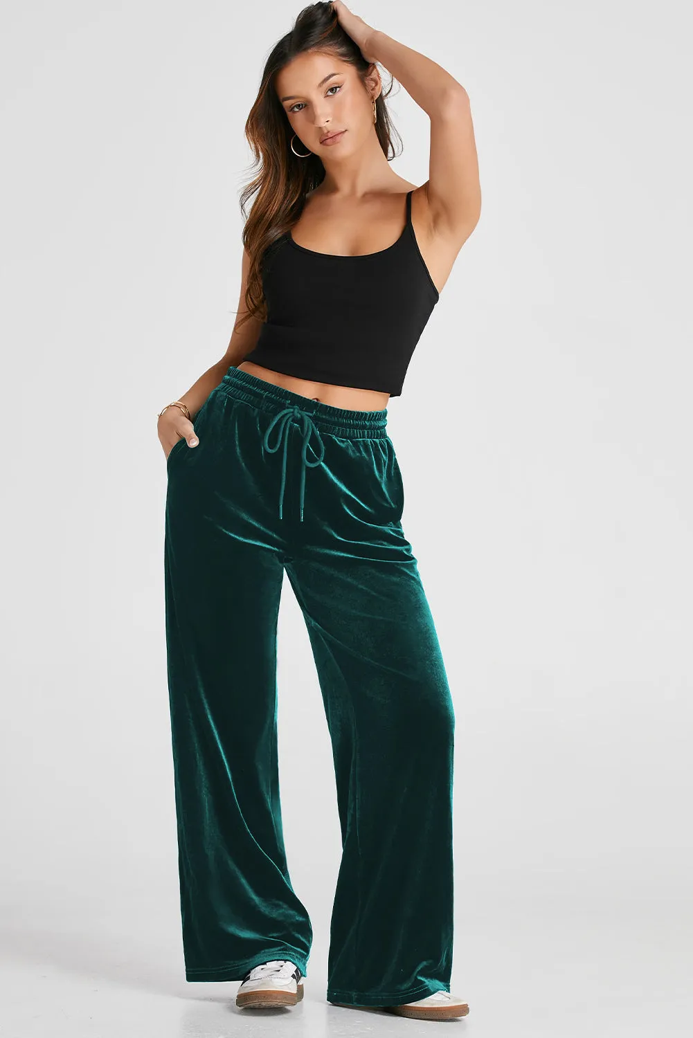 Drawstring Wide Leg Active Pants sold by Charming Charlie product image thumbnail 5