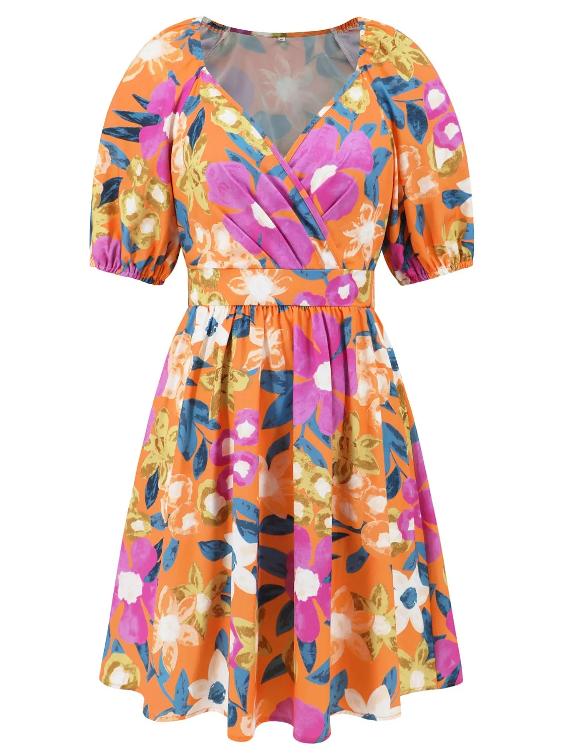 Printed Surplice Short Sleeve Dress sold by Charming Charlie product image thumbnail 3