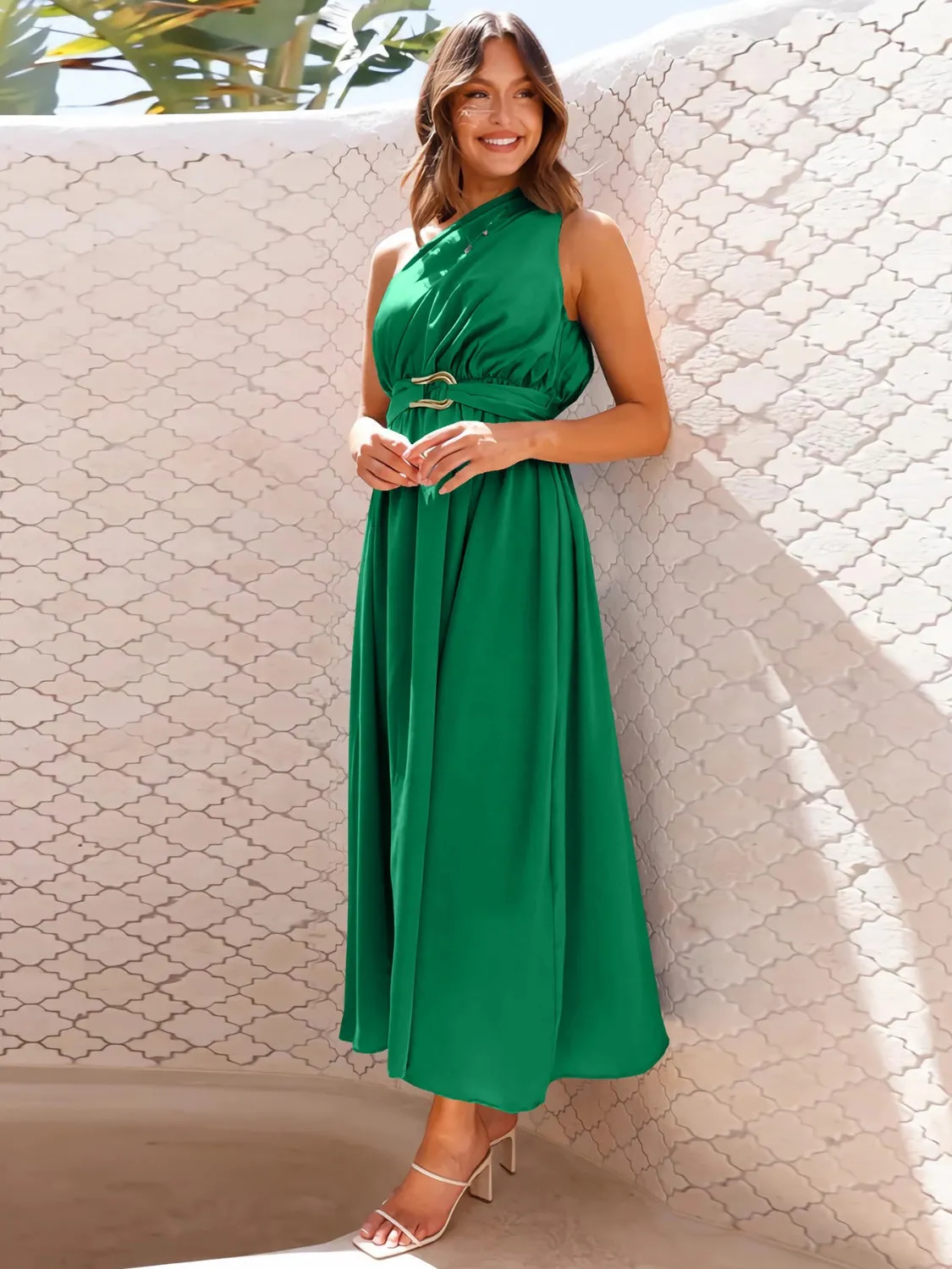 Single Shoulder Midi Dress sold by Charming Charlie product image thumbnail 4