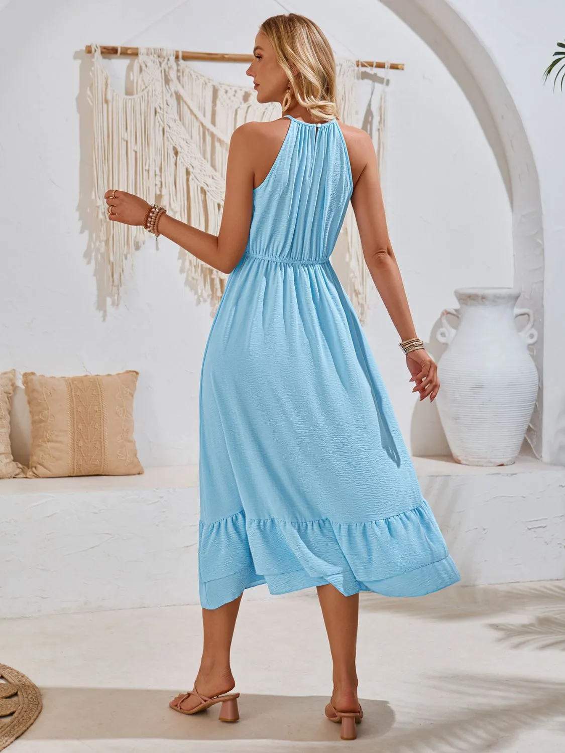 Ruffled Round Neck Sleeveless Dress sold by Charming Charlie product image thumbnail 2