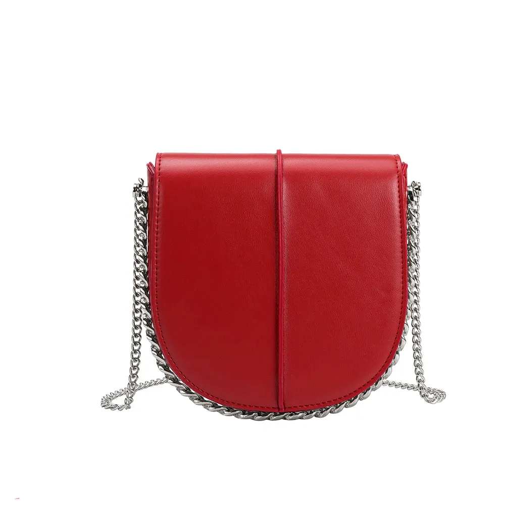 Brie Red Recycled Vegan Crossbody Bag sold by Charming Charlie product image thumbnail 4