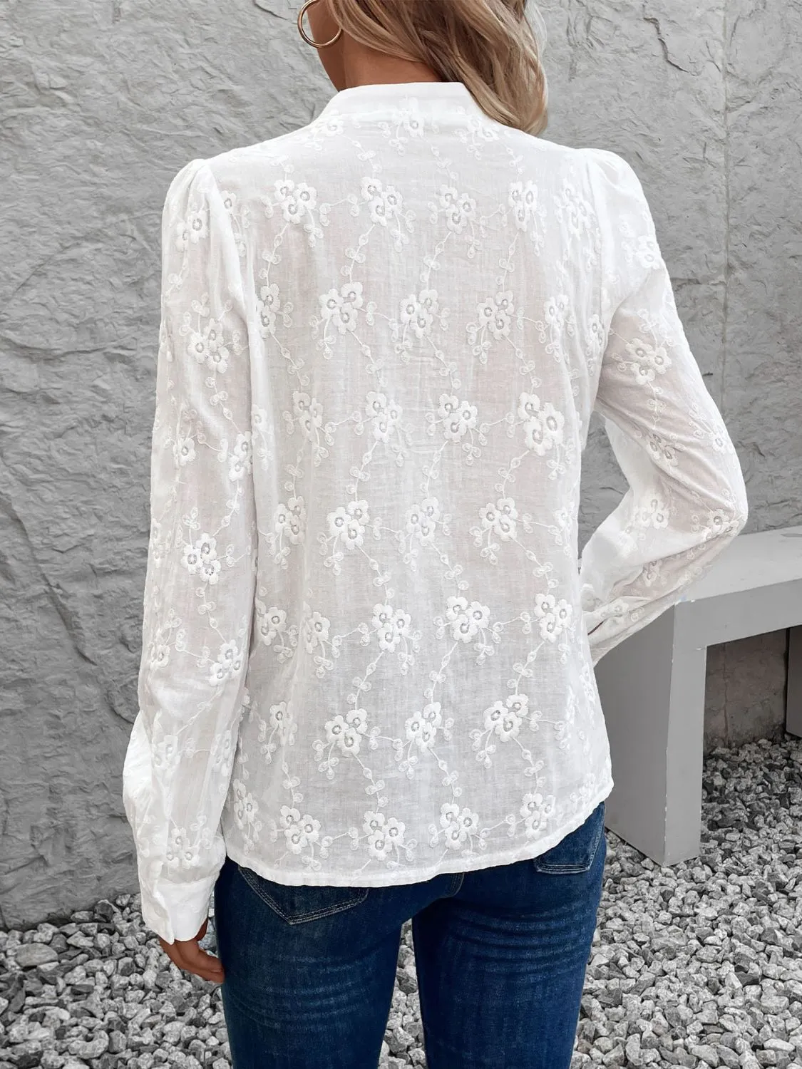 Notched Long Sleeve Shirt sold by Charming Charlie product image thumbnail 2