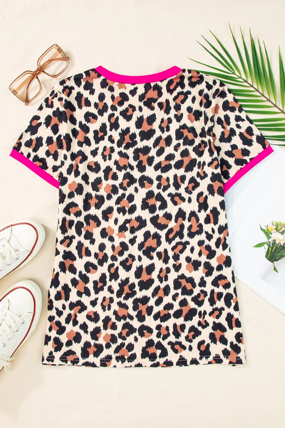 Leopard Round Neck Short Sleeve T-Shirt sold by Charming Charlie product image thumbnail 3