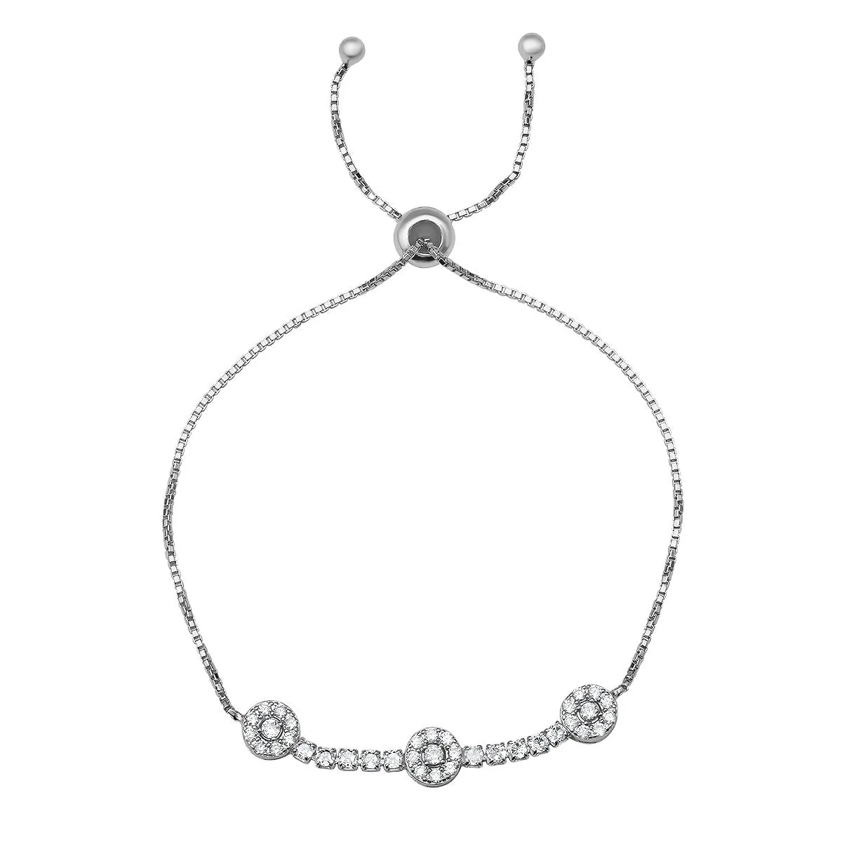 CZ Floral Station Adjustable Bracelet sold by Charming Charlie