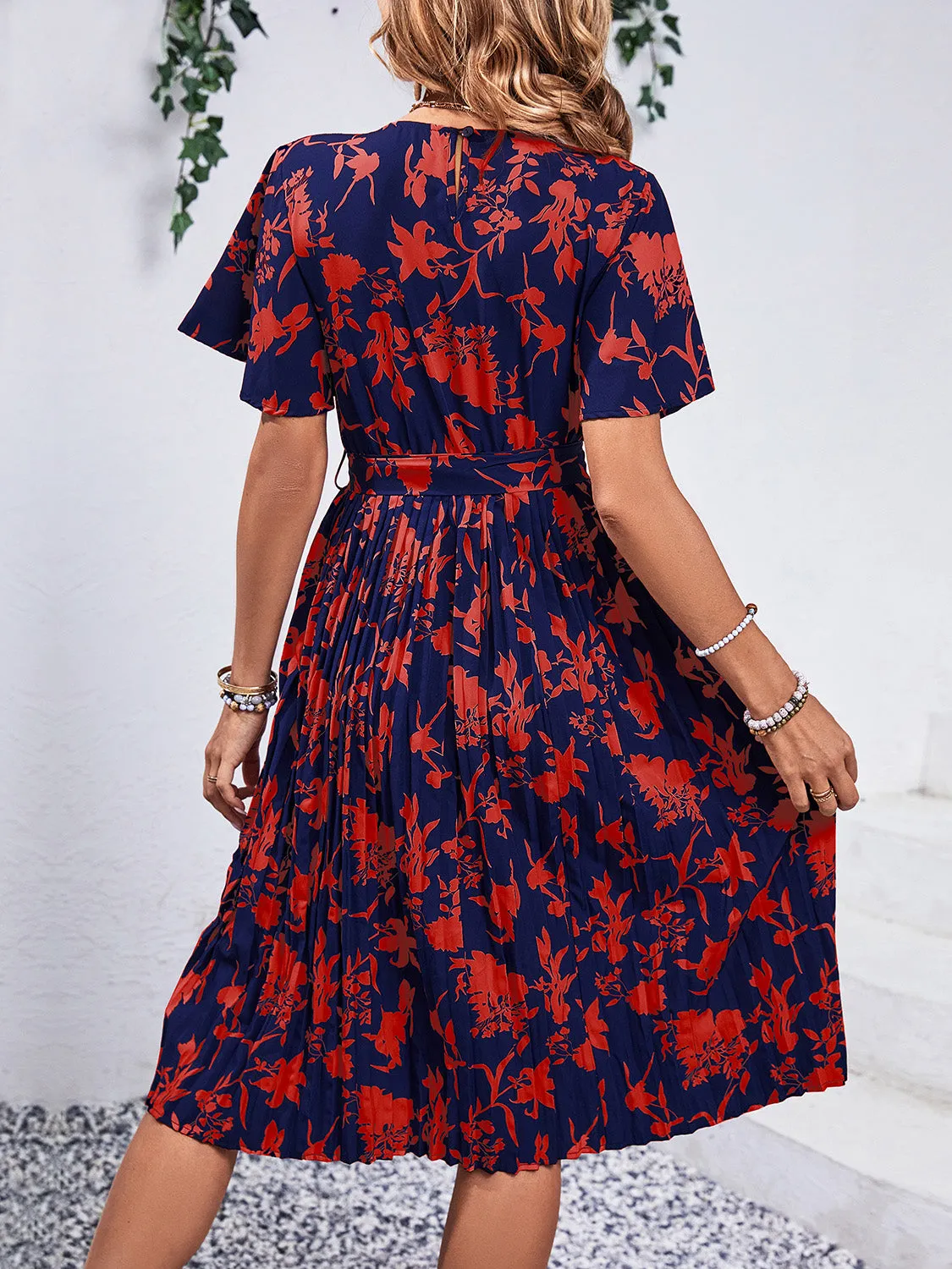 Printed Round Neck Short Sleeve Dress sold by Charming Charlie product image thumbnail 2