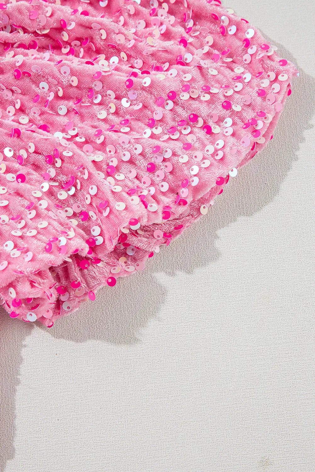 Sequin Single Shoulder Short Sleeve Mini Dress sold by Charming Charlie product image thumbnail 5