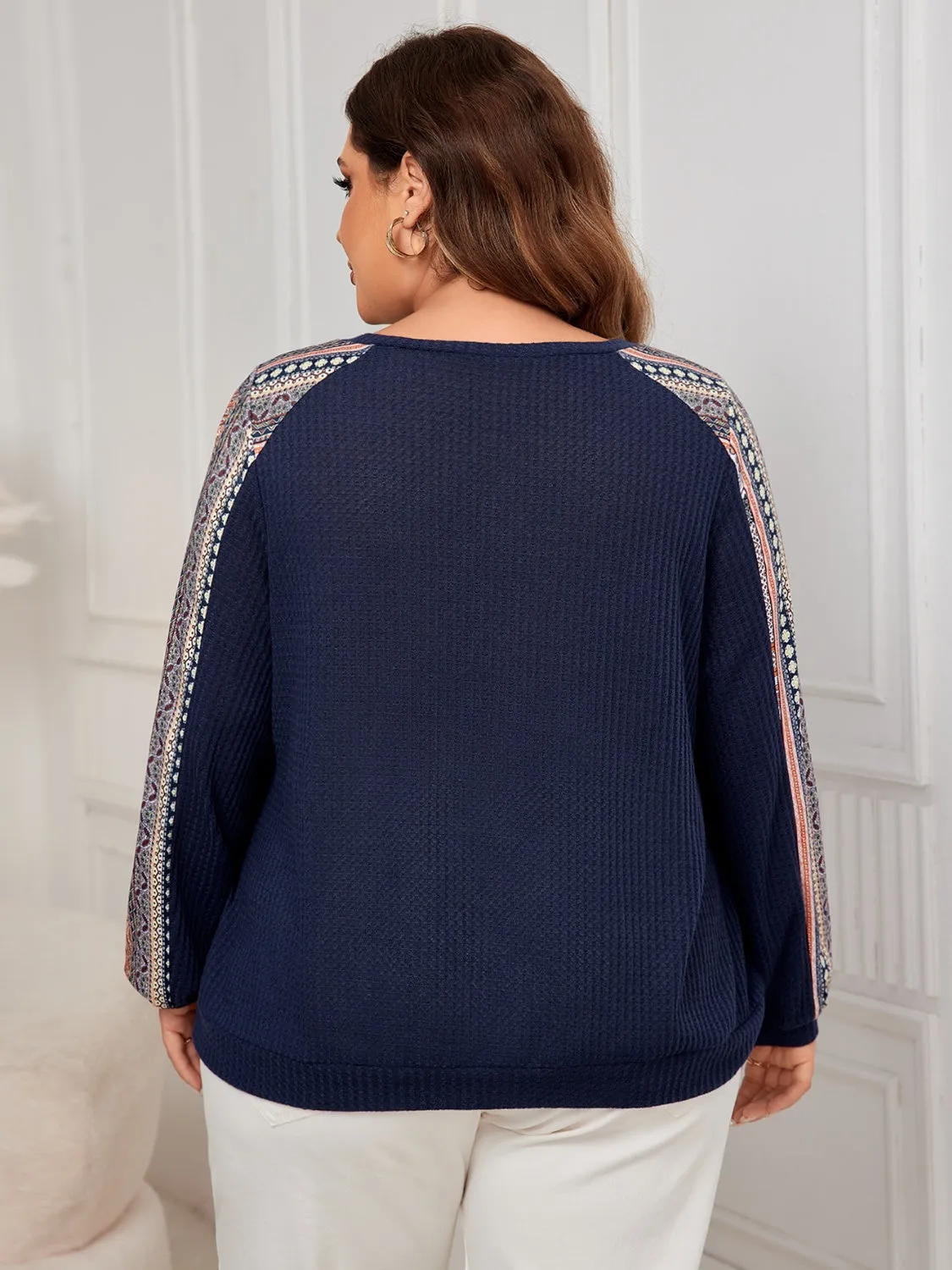 Plus Size Printed Long Sleeve Sweatshirt sold by Charming Charlie product image thumbnail 2