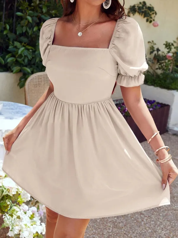Square Neck Flounce Sleeve Mini Dress sold by Charming Charlie