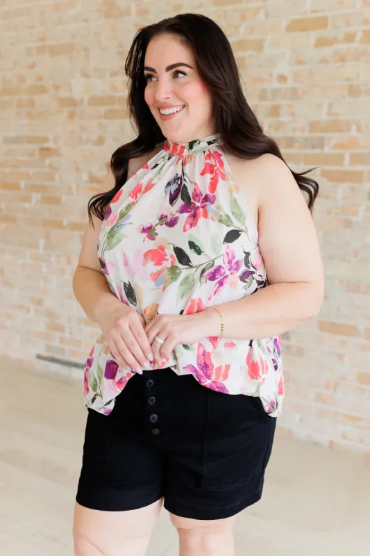 Feeling Lovely Floral Halter Blouse sold by Charming Charlie