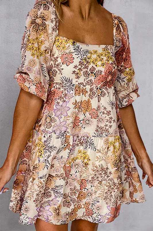 Tied Printed Half Sleeve Mini Dress sold by Charming Charlie