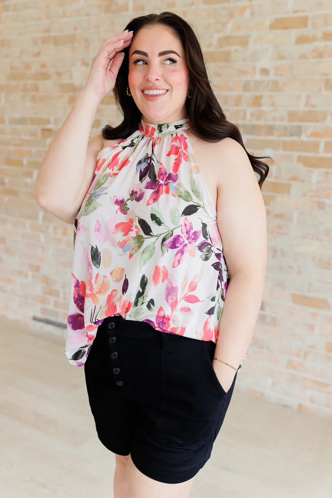 Feeling Lovely Floral Halter Blouse sold by Charming Charlie product image thumbnail 5