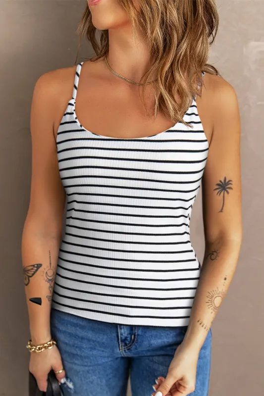 Striped Scoop Neck Cami sold by Charming Charlie