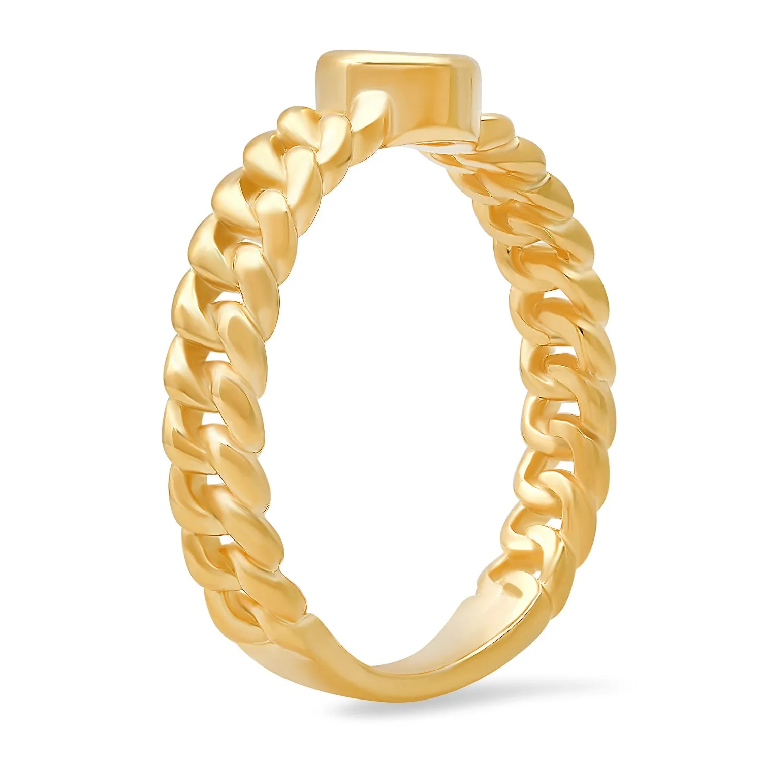 Bezel-set CZ Curb Chain Ring sold by Charming Charlie product image thumbnail 4