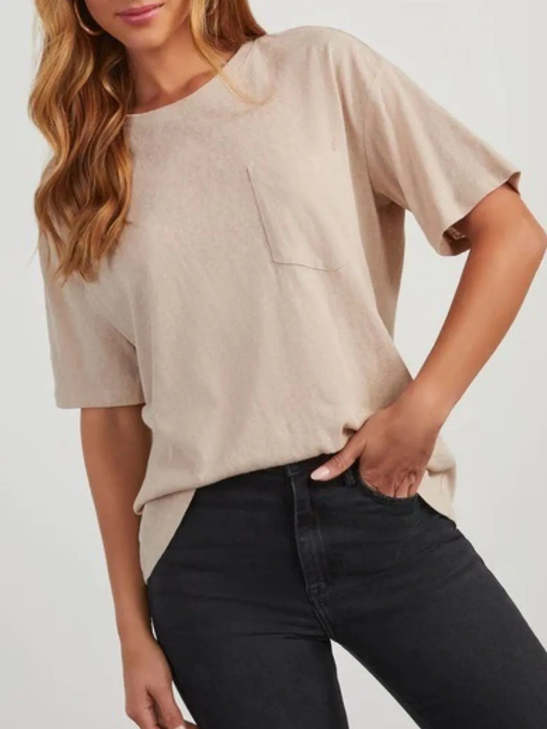 Round Neck Half Sleeve T-Shirt sold by Charming Charlie product image thumbnail 4