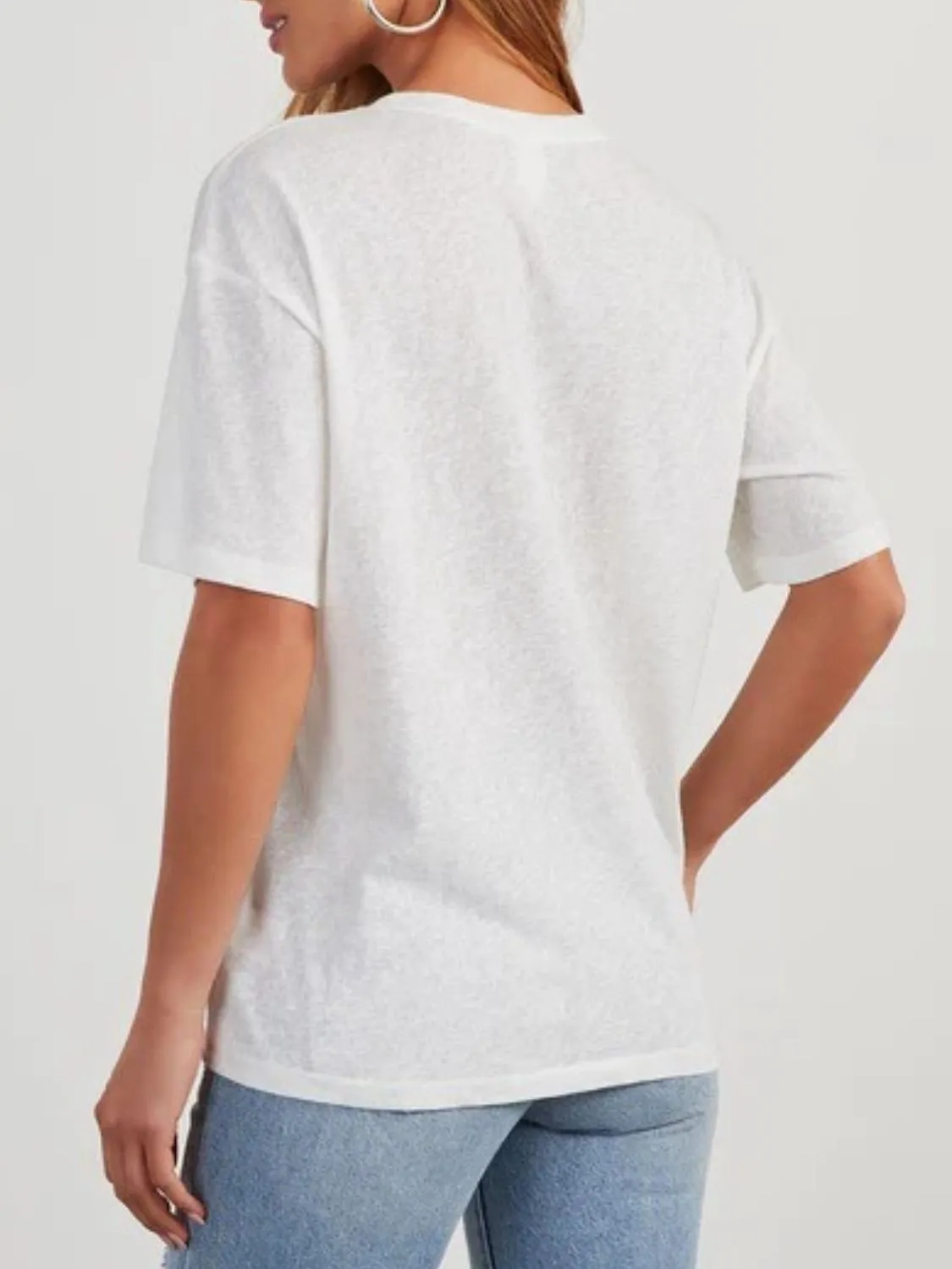 Round Neck Half Sleeve T-Shirt sold by Charming Charlie product image thumbnail 2