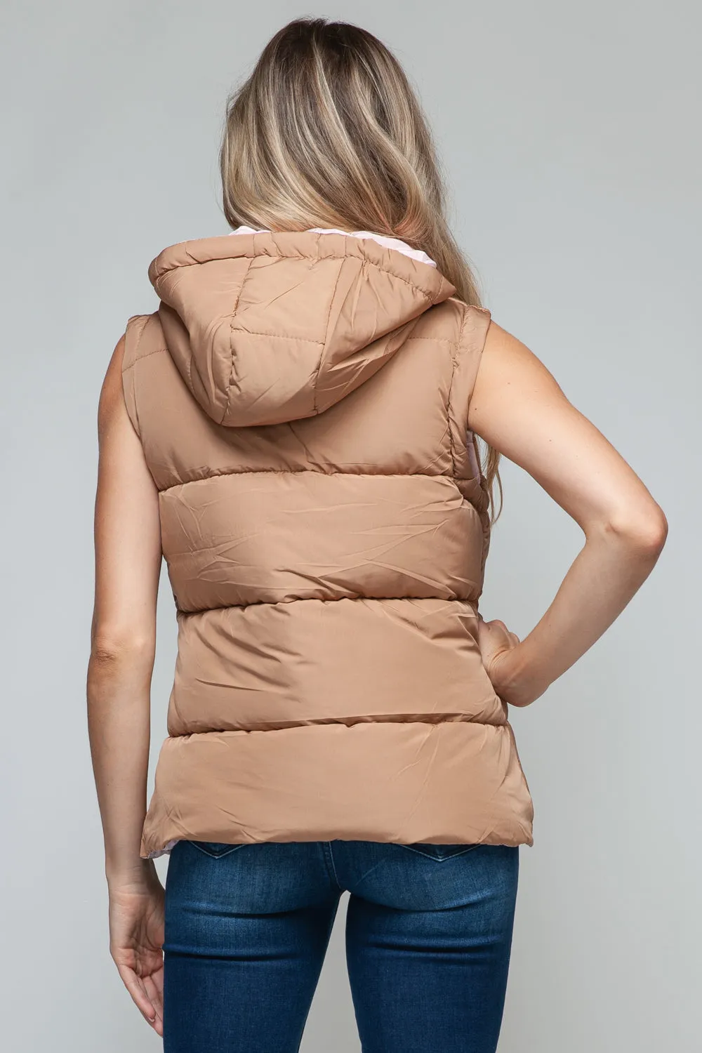 Snobbish Snap and Zip Closure Hooded Vest sold by Charming Charlie product image thumbnail 2