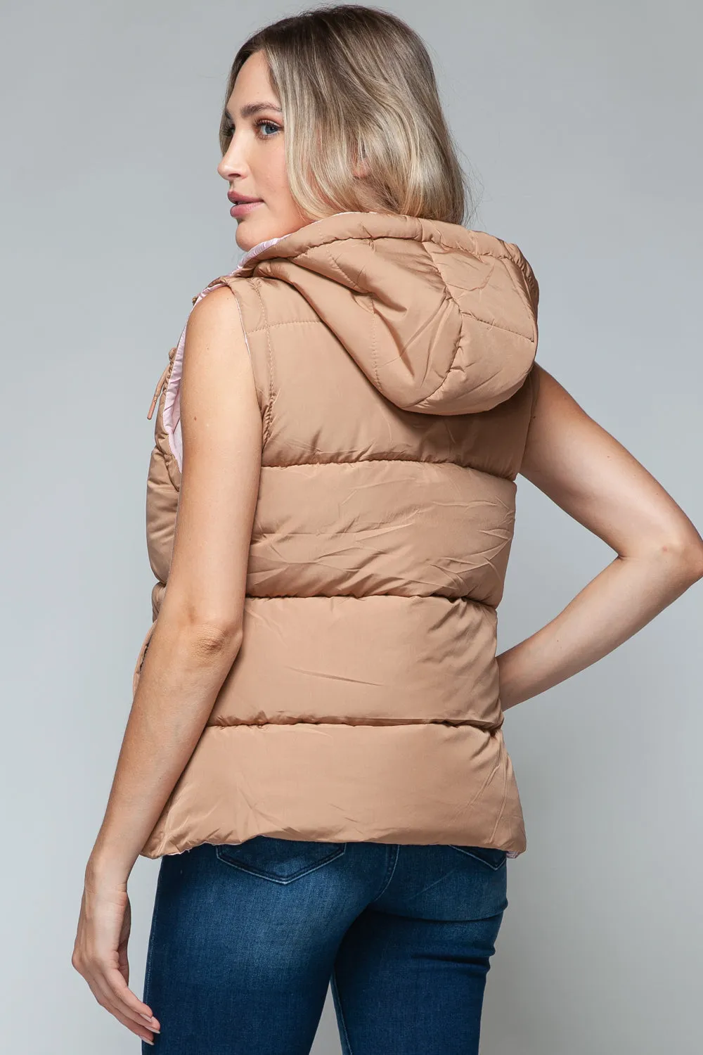 Snobbish Snap and Zip Closure Hooded Vest sold by Charming Charlie product image thumbnail 3