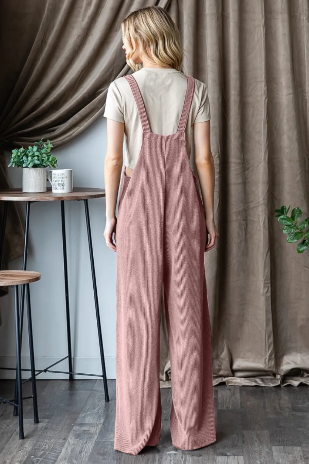 Heimish Full Size Ribbed Front Pocket Sleeveless Jumpsuit sold by Charming Charlie product image thumbnail 2