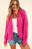 Haptics Full Size Button Down Crop Long Sleeve Cardigan sold by Charming Charlie