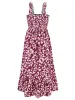Smocked Printed Square Neck Sleeveless Dress sold by Charming Charlie