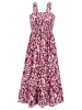 Smocked Printed Square Neck Sleeveless Dress sold by Charming Charlie
