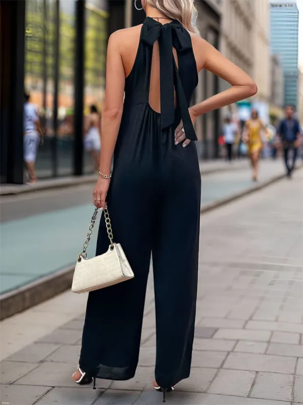 Tied Grecian Wide Leg Jumpsuit sold by Charming Charlie